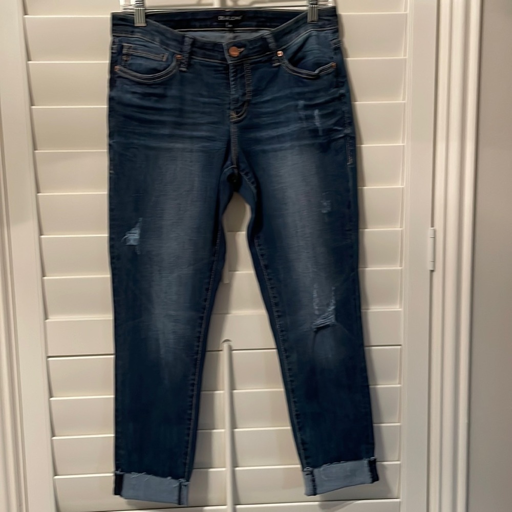 Dear John jeans with cuffed hem.